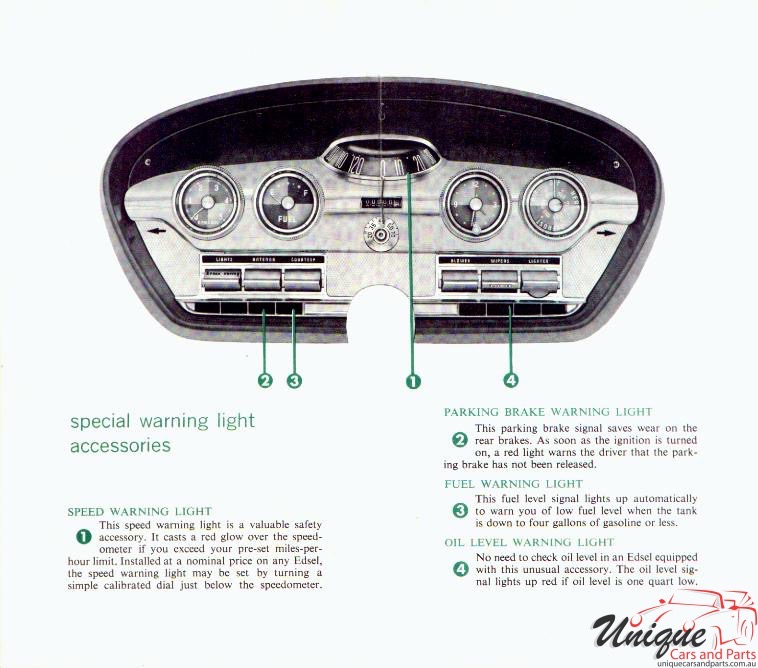 1958 Edsel Accessories Brochure Page 11